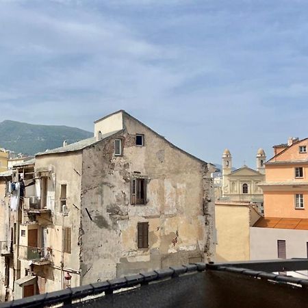 Près du Vieux port Studio terrasse vue dégagée église de Saint Jean Bastia  Esterno foto